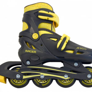 Patins à roulettes en ligne inlineskates Racer junior polypropylène jaune mt 34/37 - AMIGO