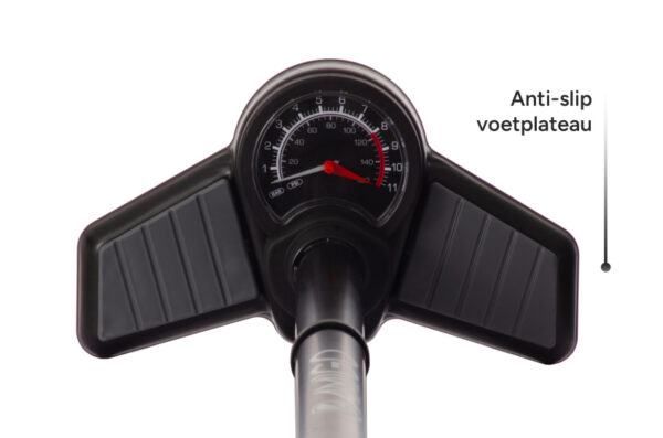 Bicycle pumps pompe à vélo de luxe avec manomètre 11 Bar 73 cm noir - AMIGO – Image 3