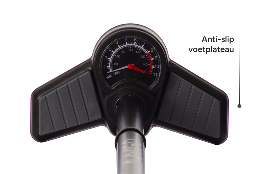 Bicycle pumps pompe à vélo de luxe avec manomètre 11 Bar 73 cm noir - AMIGO – Image 3