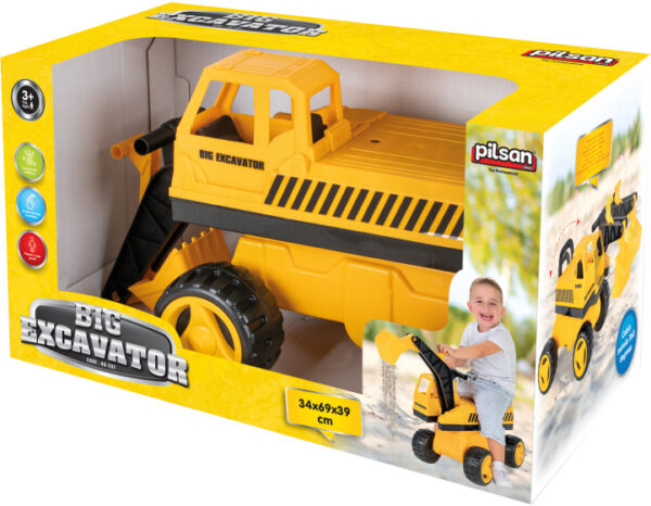 Excavatrices Big jouet excavateur 69 cm jaune/noir - Pilsan – Image 7