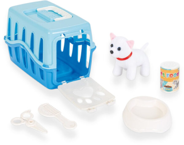 Sets de jeux Chat à câliner avec set de soins et panier de voyage Bleu - Pilsan – Image 2