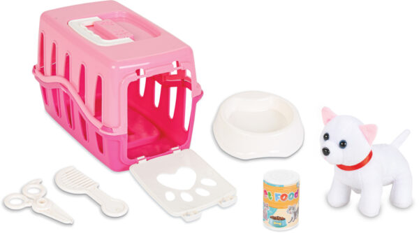 Sets de jeux Chat à câliner avec set de soins et panier de voyage rose - Pilsan – Image 2