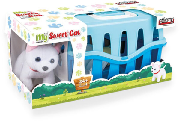 Sets de jeux Chat à câliner avec set de soins et panier de voyage rose - Pilsan – Image 4