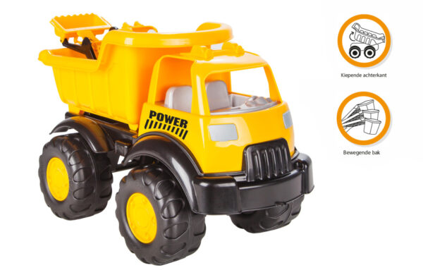 Toy vehicles Power camion avec chargeur jaune/noir 2 pièces - Pilsan – Image 3