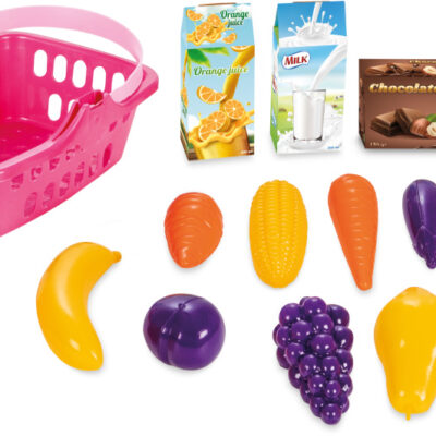 Toy food panier de fruits rose 17 pièces - Pilsan