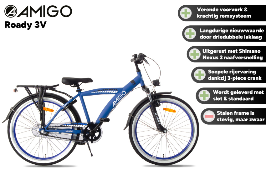 Children bikes Roady 20 Pouces 27,5 cm Garçon 3SP Frein à rétropédalage Bleu - AMIGO – Image 9