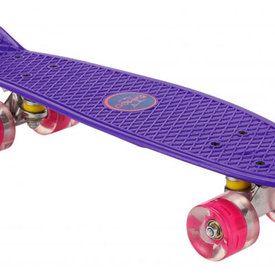 Skateboard skateboard Flip-Ít avec éclairage LED 55,5 cm violet/rose - AMIGO