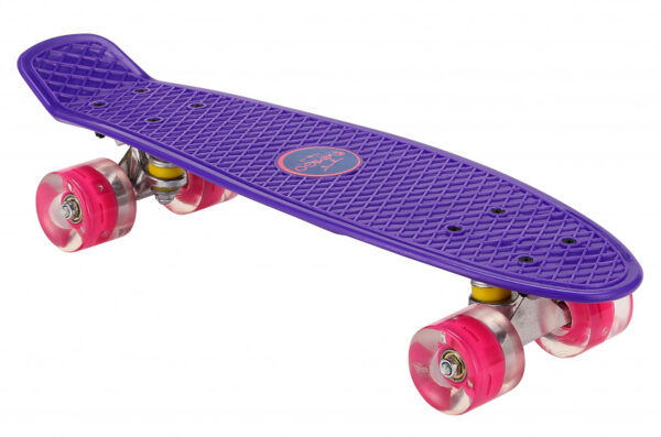 Skateboard skateboard Flip-Ít avec éclairage LED 55,5 cm violet/rose - AMIGO