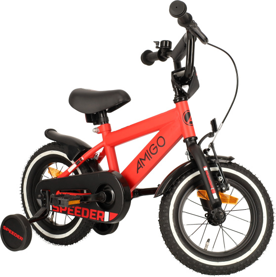 Children bikes Speeder 12 Pouces 21,5 cm Garçon Frein à rétropédalage Rouge/Noir - AMIGO – Image 12