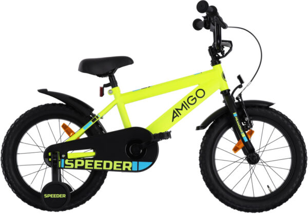 Children bikes Speeder 16 Pouces 27 cm Garçon Frein à rétropédalage Jaune/Noir - AMIGO