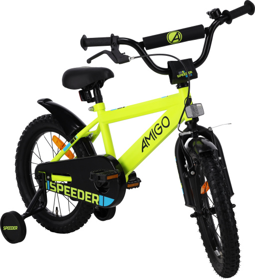 Children bikes Speeder 16 Pouces 27 cm Garçon Frein à rétropédalage Jaune/Noir - AMIGO – Image 4