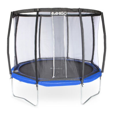 Trampolines Deluxe trampoline avec filet de sécurité 305 cm bleu - AMIGO