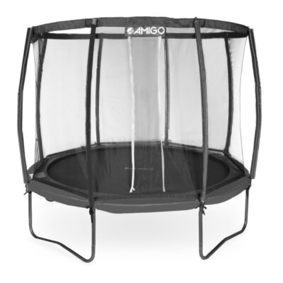 Trampolines Deluxe trampoline avec filet de sécurité 305 cm noir - AMIGO