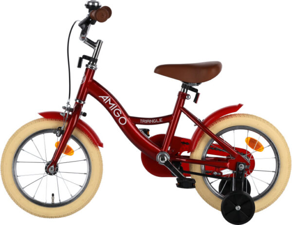 Vélos garçons Triangle 14 Pouces 23 cm Junior Frein à rétropédalage Rouge - AMIGO – Image 4