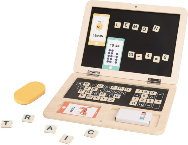 Educational toys Jouet éducatif en bois Ordinateur portable 58 pièces - Tooky Toy – Image 3