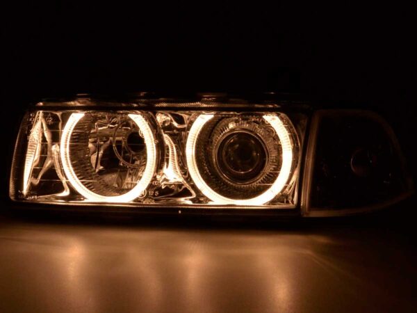 Jeu de phares au xénon angel eyes optique BMW 3er coupé type E36 année 92-98 chrome - – Image 3
