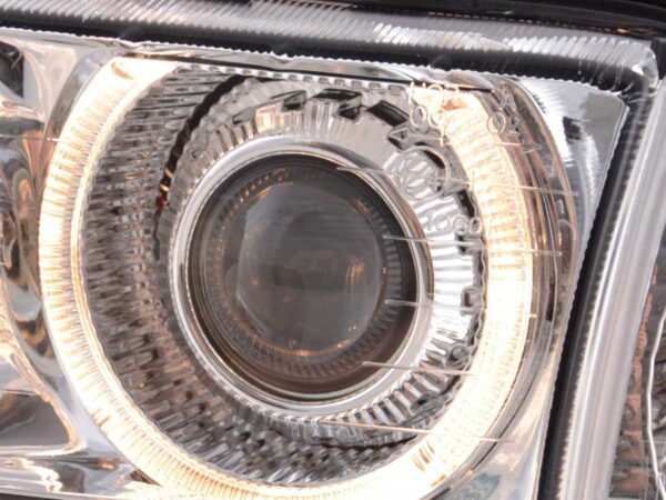Jeu de phares au xénon angel eyes optique BMW 3er coupé type E36 année 92-98 chrome - – Image 6