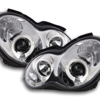 Phares pour Mercedes Classe C type W203 00-07 chrome -