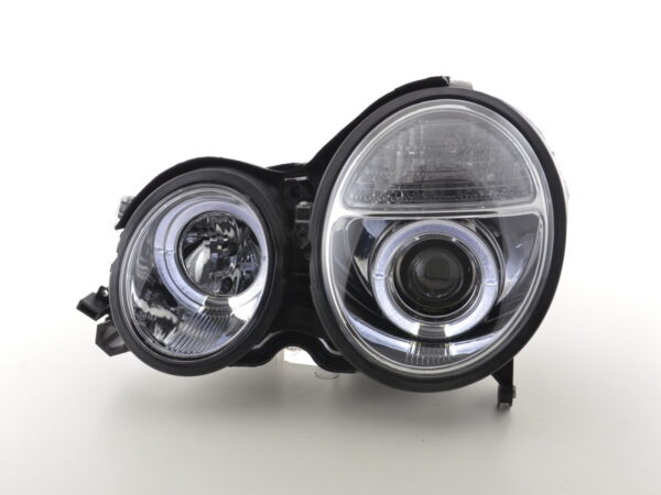 Phare Angel Eye Mercedes Classe E type W210 99-01 chromé pour conduite à droite - – Image 2