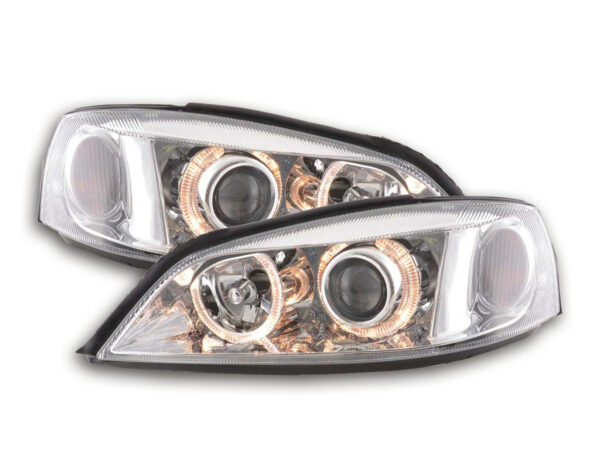 Phare Angel Eye Opel Astra G 98-03 Chrome -