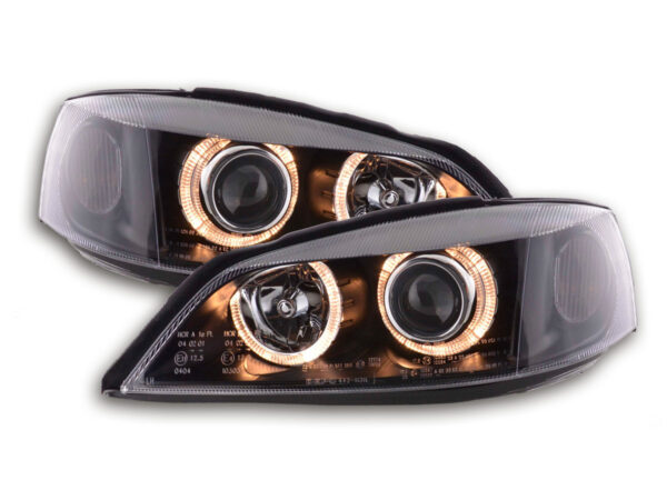 Phare Angel Eye Opel Astra G 98-03 noir -