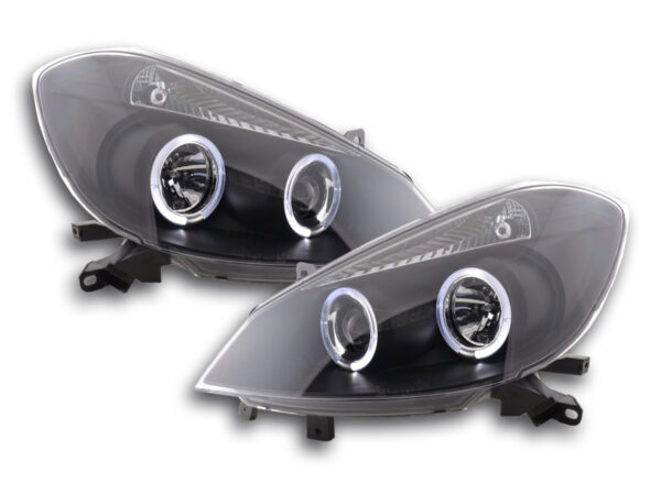 Jeu de phares Renault Clio type R 05- noir (uniquement pour conduite à droite) -