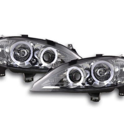 Jeu de phares Renault Megane 1 3/5 portes. 99-02 chromé -