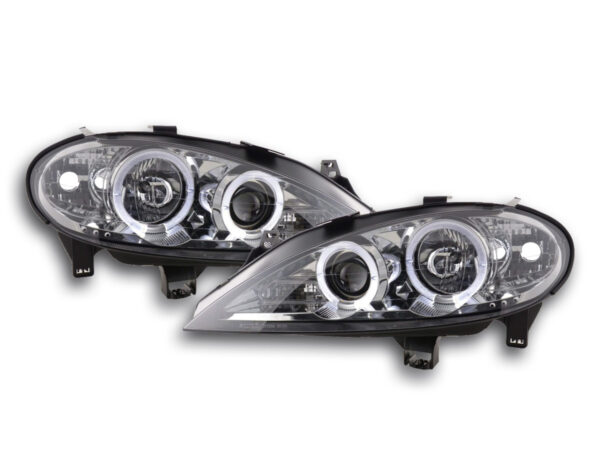 Jeu de phares Renault Megane 1 3/5 portes. 99-02 chromé -