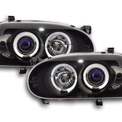 Phares pour VW Golf 3 type 1HXO 1 EXO 91-97 noir -