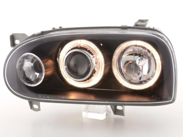 Phare Angel Eye VW Golf 3 type 1HXO, 1 EXO 91-97 noir - – Image 2