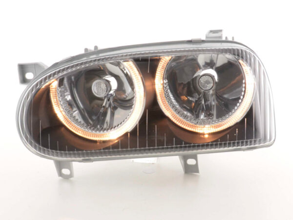 Phare Angel Eye VW Golf 3 type 1HXO, 1 EXO 91-97 noir - – Image 2