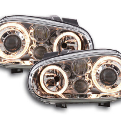 Phare Angel Eye VW Golf 4 type 1J 98-03 chrome -