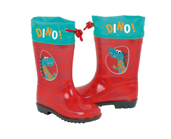Bottes pluie Bottes de pluie Dino PVC/textile Rouge/Turquoise taille 28 - Arditex – Image 3