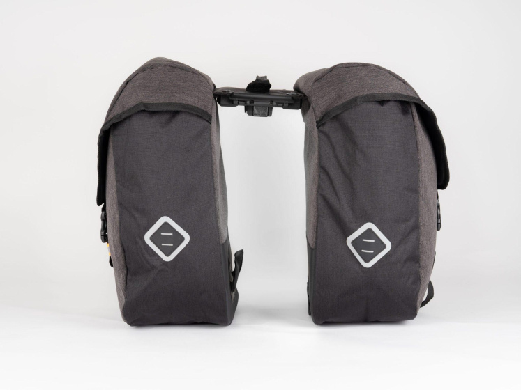 Sacs à vélo double Zap Sacoche double pour vélo AVS Adapter 25L Noir/gris - Atran Velo – Image 6
