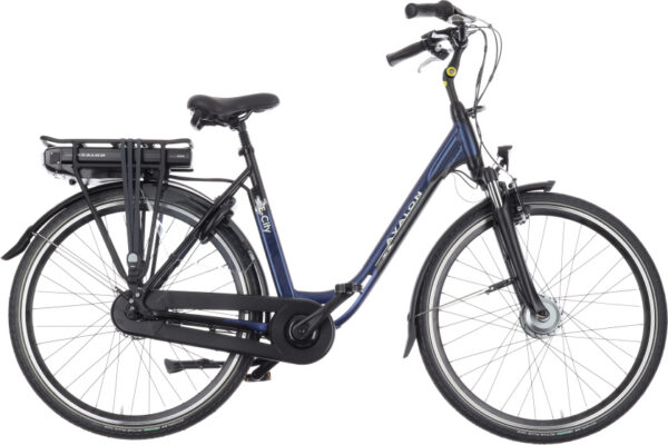 Vélos de ville électriques E-City+ 28 Pouces 49 cm Femme 7SP Rollerbrakes Bleu mat - Avalon – Image 8