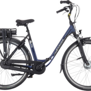 Vélos de ville électriques E-City+ 28 Pouces 49 cm Femme 7SP Rollerbrakes Bleu mat - Avalon