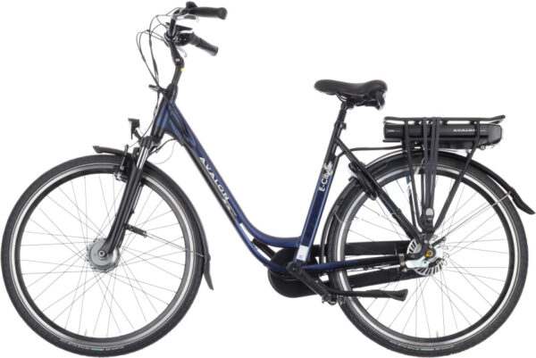 Vélos de ville électriques E-City+ 28 Pouces 49 cm Femme 7SP Rollerbrakes Bleu mat - Avalon – Image 9