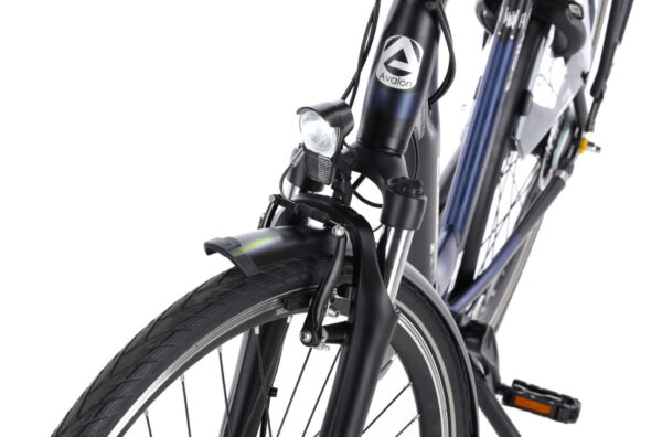 Vélos de ville électriques E-City+ 28 Pouces 49 cm Femme 7SP Rollerbrakes Bleu mat - Avalon – Image 11