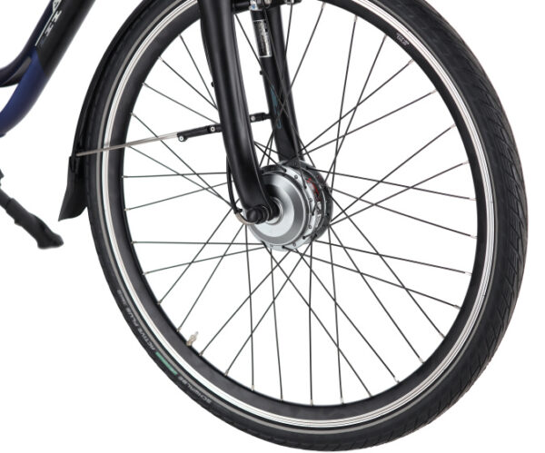 Vélos de ville électriques E-City+ 28 Pouces 49 cm Femme 7SP Rollerbrakes Bleu mat - Avalon – Image 12