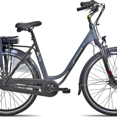 Vélos de ville électriques E-City+ 28 Pouces 54 cm Femme 7SP Rollerbrakes Anthracite - Avalon