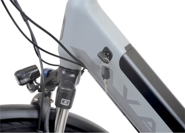 Vélos de ville électriques E-Motive 28 Pouces 58 cm Femme 7SP Hydraulique Frein à disque Gris mat - Avalon – Image 8