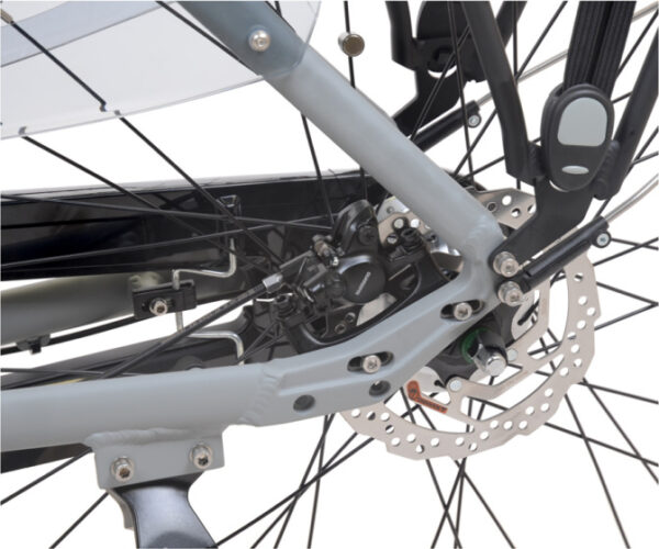 Vélos de ville électriques E-Motive 28 Pouces 58 cm Femme 7SP Hydraulique Frein à disque Gris mat - Avalon – Image 9
