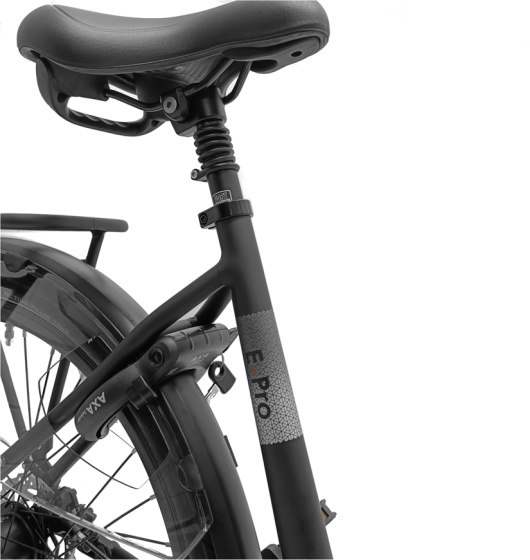 Vélos de ville électriques E-Pro 28 Pouces 54 cm Femme 8SP Hydraulique Frein à disque Noir mat - Avalon – Image 3