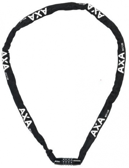 Locks Rigide serrure à combinaison de la chaîne avec housse en nylon 1200 x 3,5 mm noir - AXA