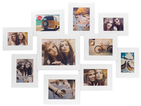 Cadres photo Air Cadres photo 75 x 99 x 1,5 cm MDF 10 pièces Blanc - Balvi – Image 2