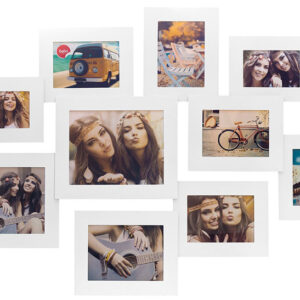 Cadres photo Air Cadres photo 75 x 99 x 1,5 cm MDF 10 pièces Blanc - Balvi