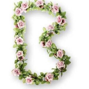 Fleurs Guirlande de fleurs avec des roses 120 cm rose - Basil