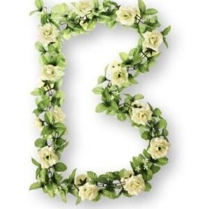 Fleurs Guirlande de fleurs avec des roses 120 cm blanc - Basil