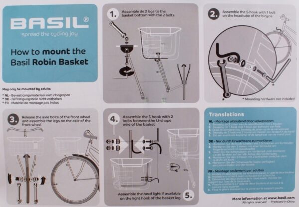Paniers vélos panier à vélo pour Robin 27 litres noir - Basil – Image 3