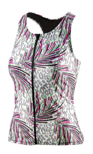 Tanktop débardeur BEsuit femmes bonnet C polyamide / élasthanne rose/vert taille 48 - Beco – Image 2